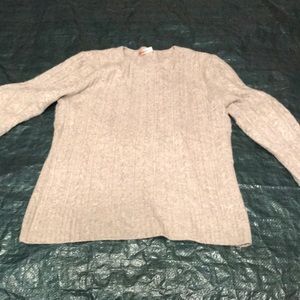 Cashmere Cable knit gray sweater